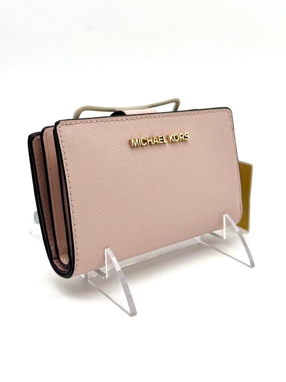 Michael Kors Bifold Zip Chain Wallet Powder Blush